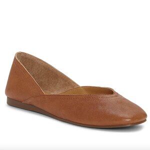 NEW Lucky Brand Alba Flats in Brown Leather